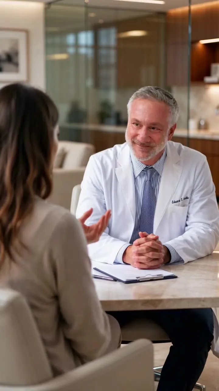 Physician in conversation with a patient